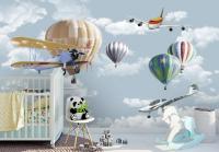 KID020 Фотообои 3D ВОЗДУШНАЯ ФАНТАЗИЯ песок 300*270 РАСПРОДАЖА