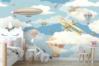 KID-189 Фотообои 3D ОБЛАЧНАЯ РЕГАТА песок 300*270 РАСПРОДАЖА