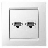 Симон 1590598-030 Розетка компьютерная RJ-45 Белая