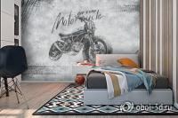 PD-006 Фотообои 3D СТИЛЬНЫЙ БАЙК песок 200*270 РАСПРОДАЖА