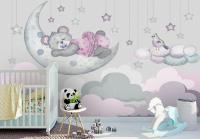 KID-149 Фотообои 3D СИРЕНЕВЫЕ СНЫ песок 300*270 РАСПРОДАЖА