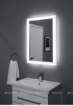 Зеркало Алассио 4595 с LED подсветкой, 450х950x32 мм, инфракр выкл (196631) РАСПРОДАЖА
