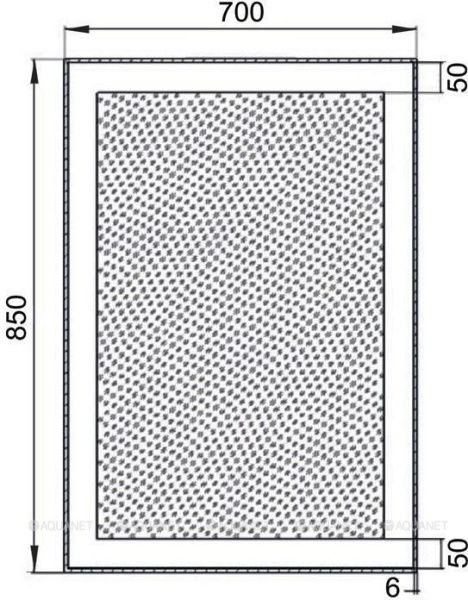 Зеркало Алассио 7085 с LED подсветкой, 700х850x32 мм, инфракр выкл( 196633) РАСПРОДАЖА
